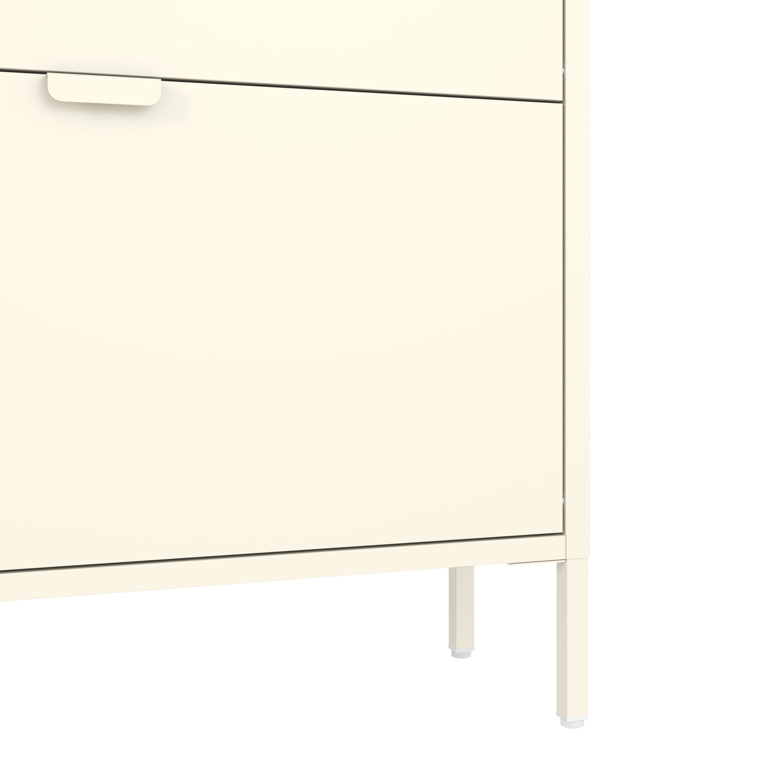 Meuble à chaussures 3 portes en métal blanc MARION