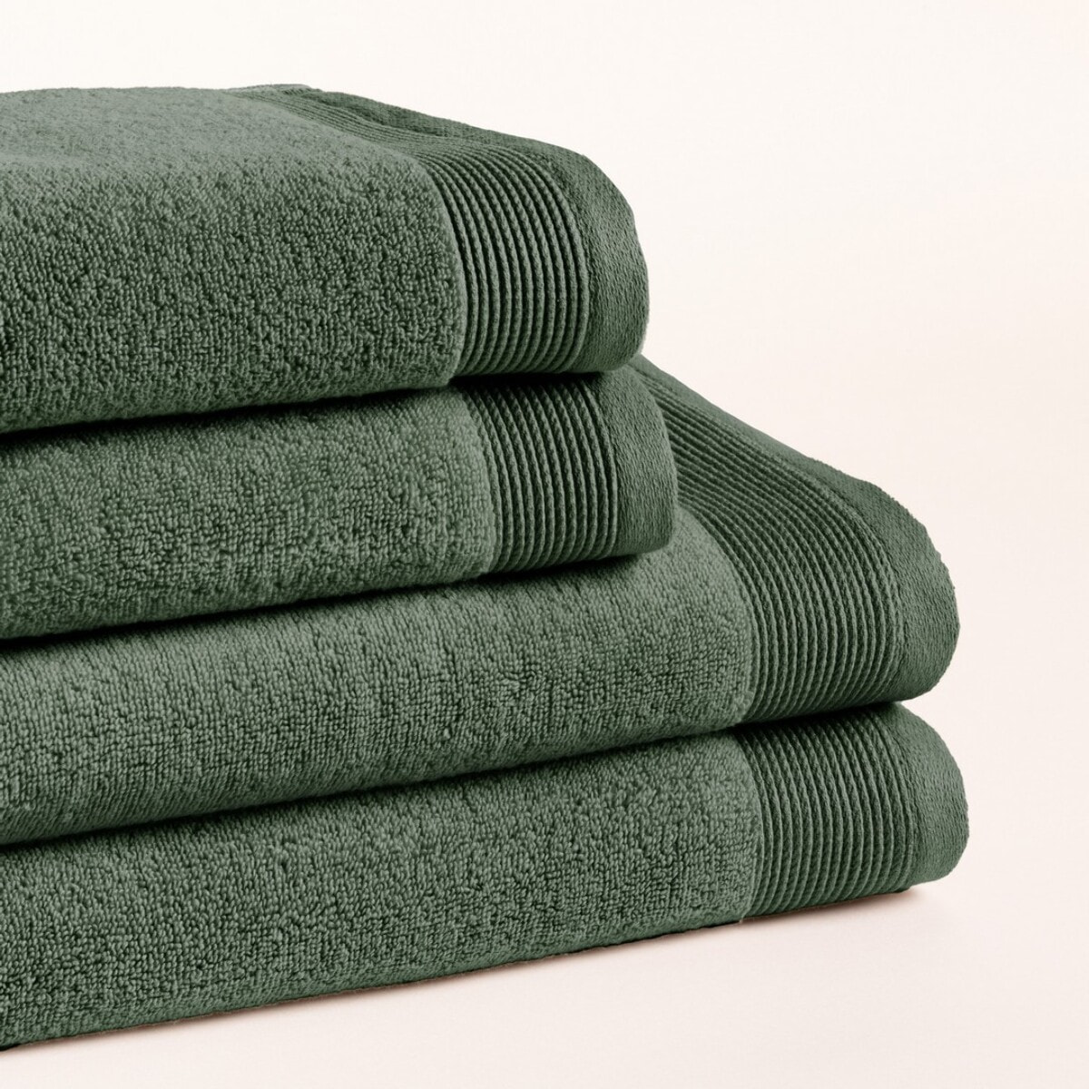 Lot de 4 serviettes Harmony Cypres - Zero Twist - 600 grammes