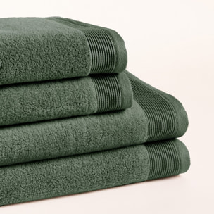 Lot de 4 serviettes Harmony Cypres - Zero Twist - 600 grammes