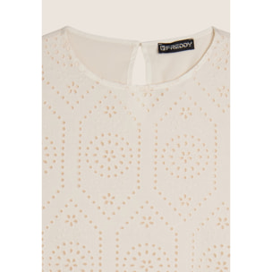 Canotta con fondo svasato e fronte Sangallo