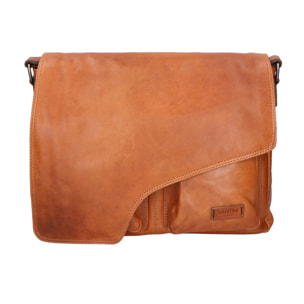 Borsa a mano unisex vera pelle - Modello False - Made in Italy - 37.0 x 27.0 x 12.0 cm