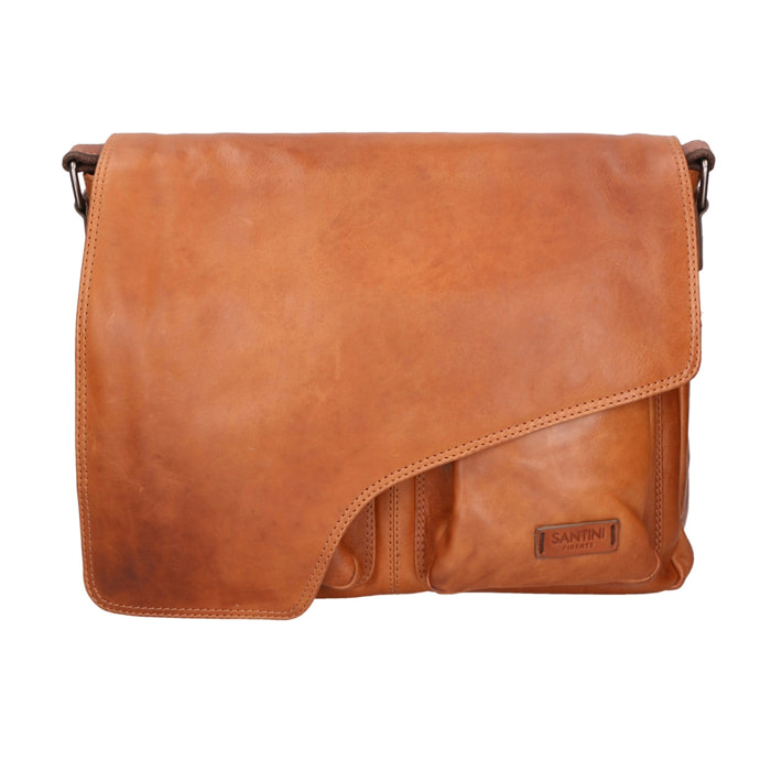 Borsa a mano unisex vera pelle - Modello False - Made in Italy - 37.0 x 27.0 x 12.0 cm