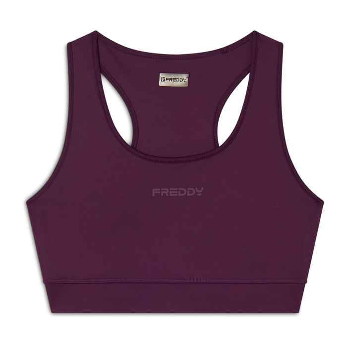 Reggiseno sportivo supporto medio con logo glitter