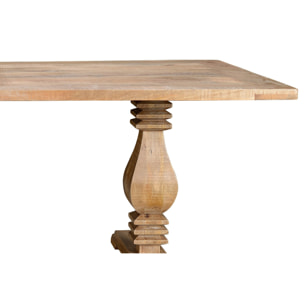 Mesas de Comedor de Madera de Mango 200 Cm Estilo Rústico Colonial
