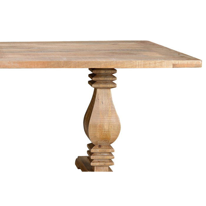 Mesas de Comedor de Madera de Mango 200 Cm Estilo Rústico Colonial