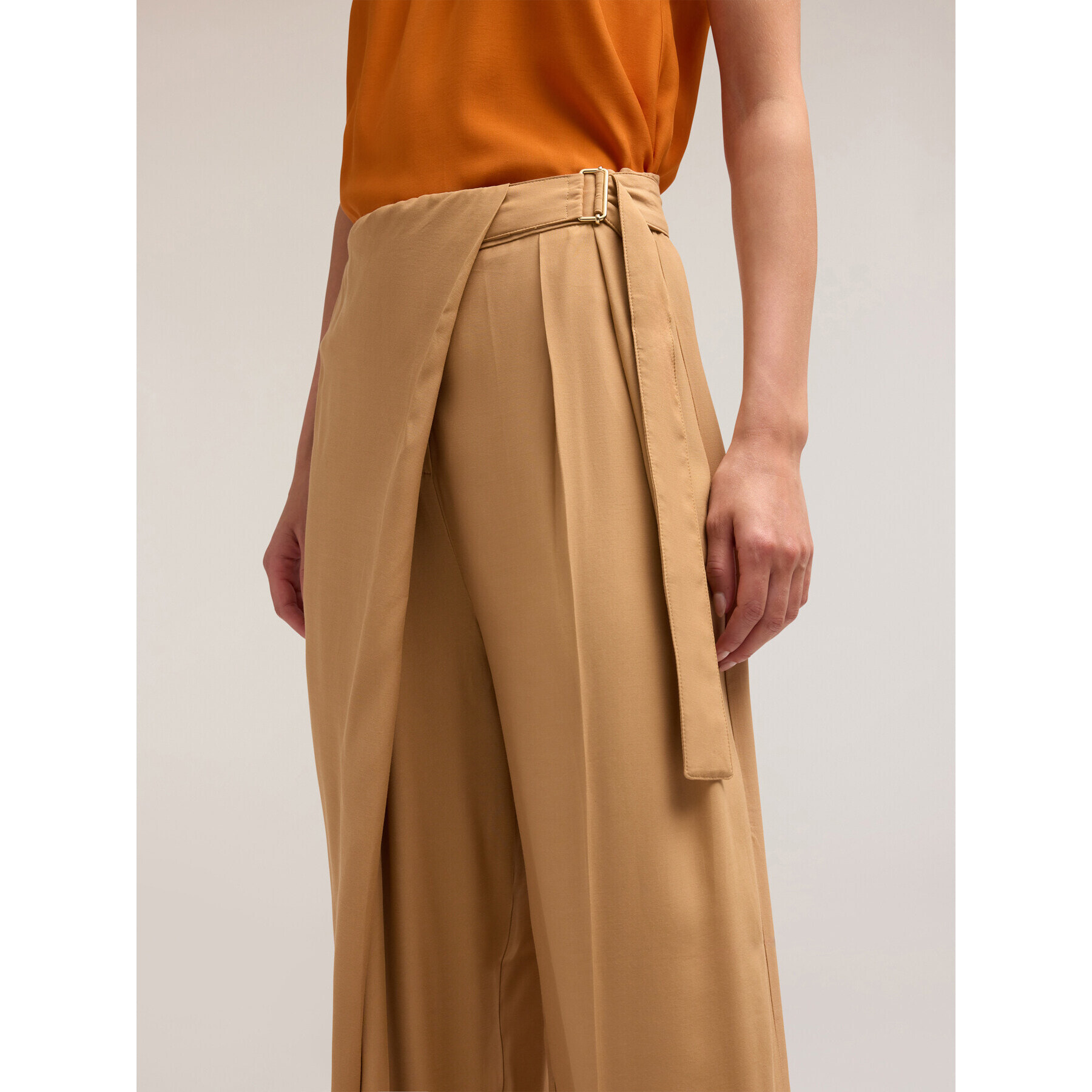 Motivi - Pantalones pareo de viscosa - Beige