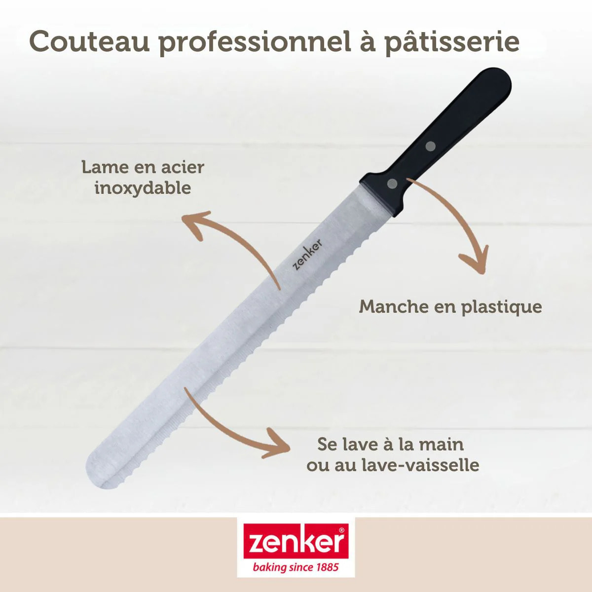 Couteau professionnel pour gâteau 30 cm Zenker Smart Pastry