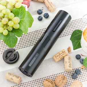 Pack Sacacorchos Eléctrico para Botellas de Vino y Tapón Dispensador Aireador de Vino 2 en 1 InnovaGoods