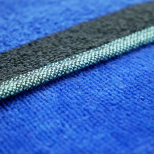 Serviette de plage éponge velours Jacquard Bleu 90x170 400g/m² - Glamblue