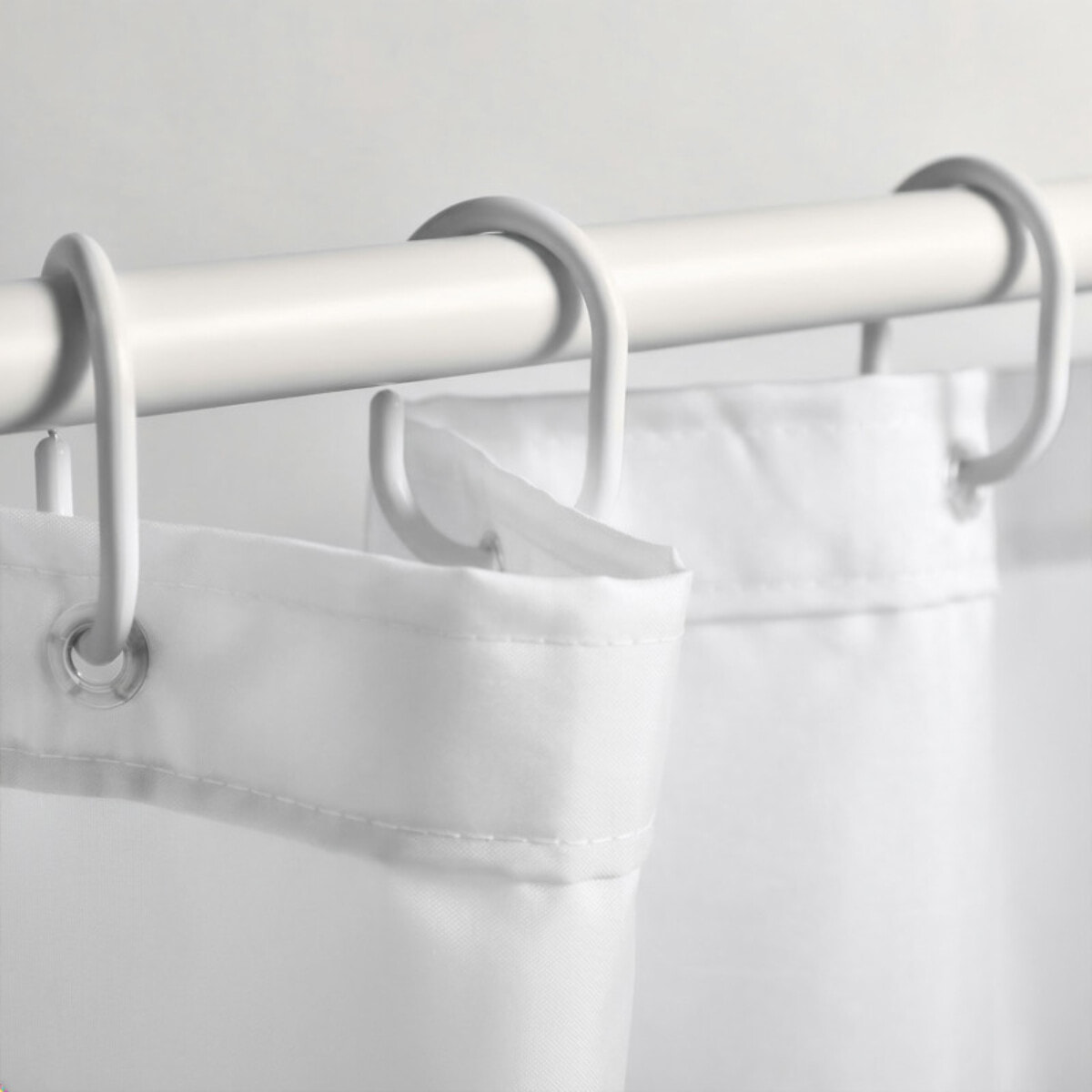 Rideau de douche Polyester PRIMO Blanc Spirella