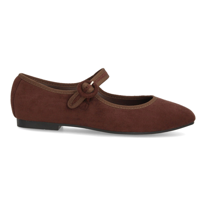 Bailarinas mujer con hebilla circular ajustable