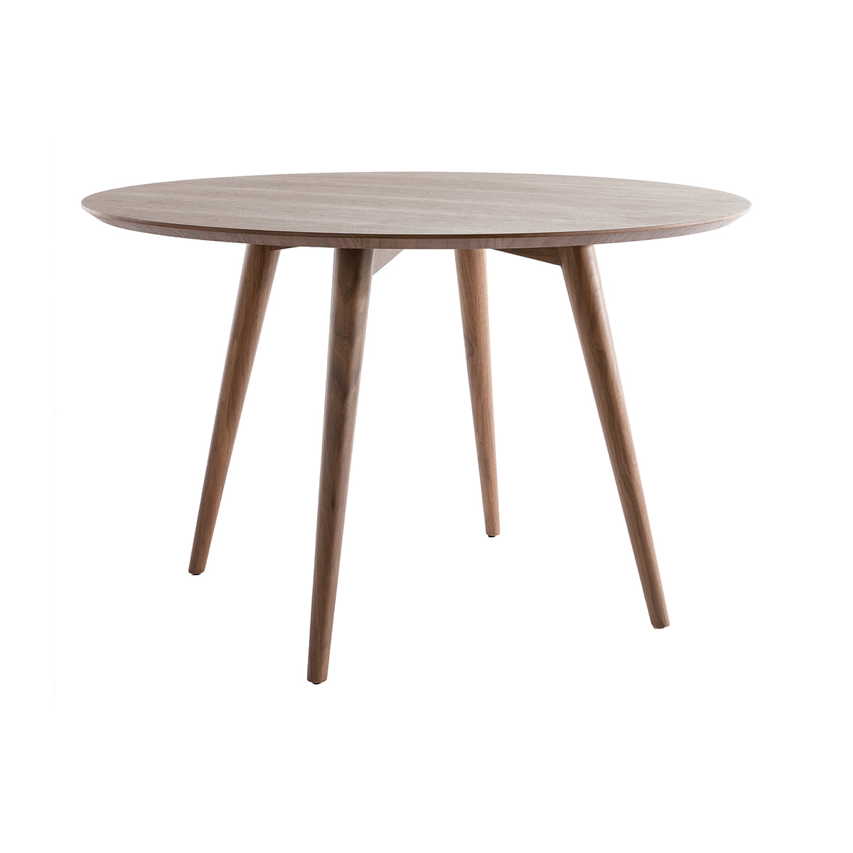 Table à manger design ronde noyer D120 cm LIVIA