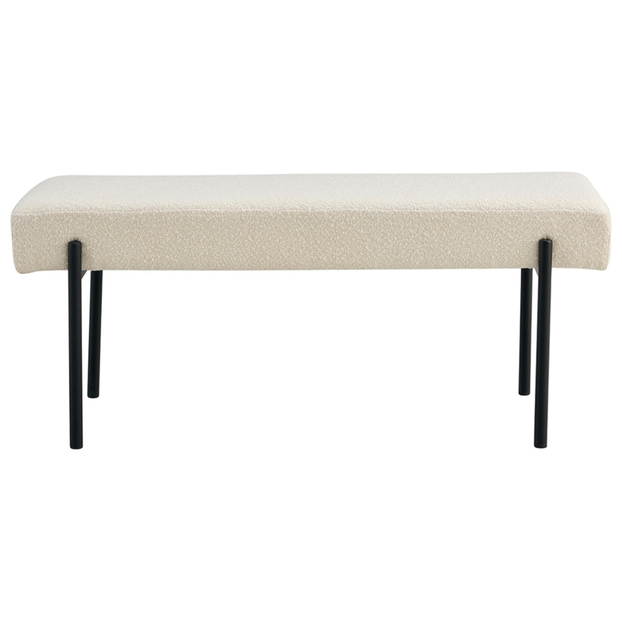 Romeo - banc - tissu bouclette - 100 cm - Blanc