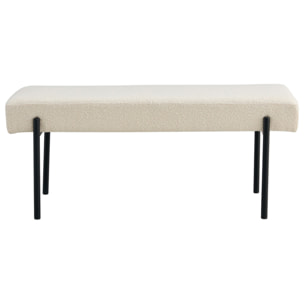 Romeo - banc - tissu bouclette - 100 cm - Blanc