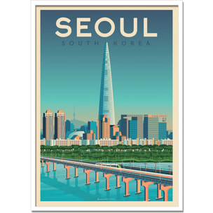 Affiche - Seoul - Olahoop Travel Posters