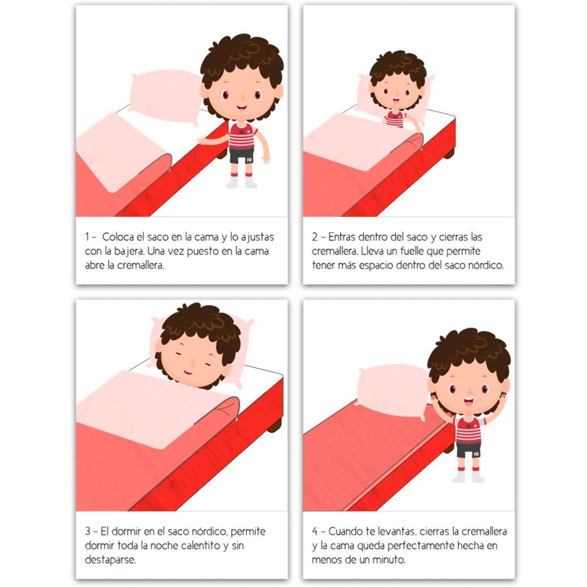 Haciendo el Indio - Saco Nórdico Estampado - Infantil - Con cremallera - Incluye 1 Funda de Almohada - 100% Algodón - Patinadora