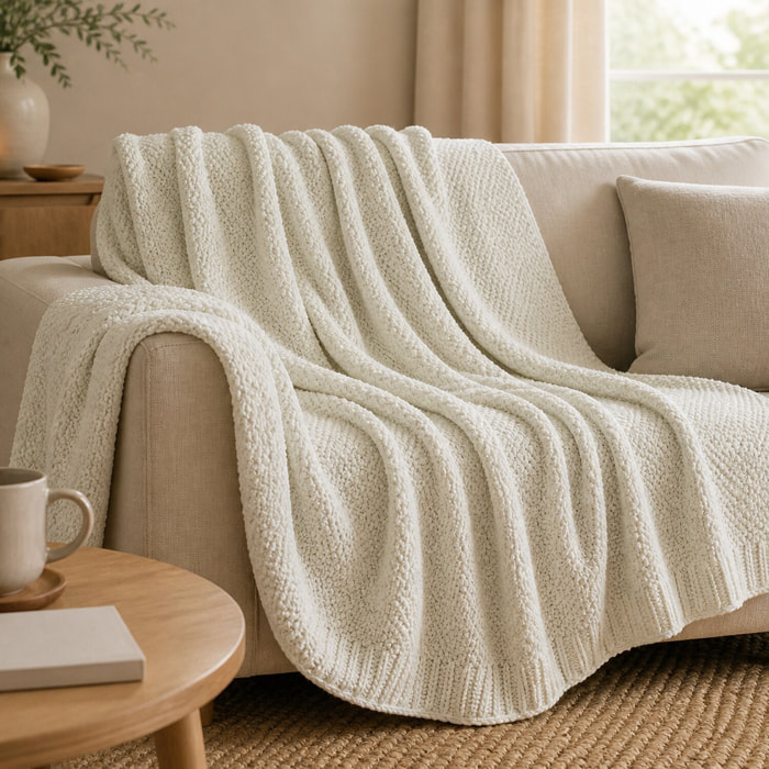 Plaid melia neige