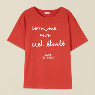 Oltre - T-shirt con stampa lettering - Arancione