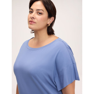 Fiorella Rubino - T-shirt in jersey di viscosa - Blu