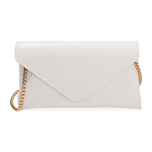 Bolso con correa de hombro blanco
