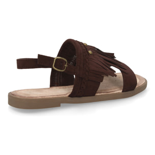 Sandalia boho mujer cómoda verano con flecos