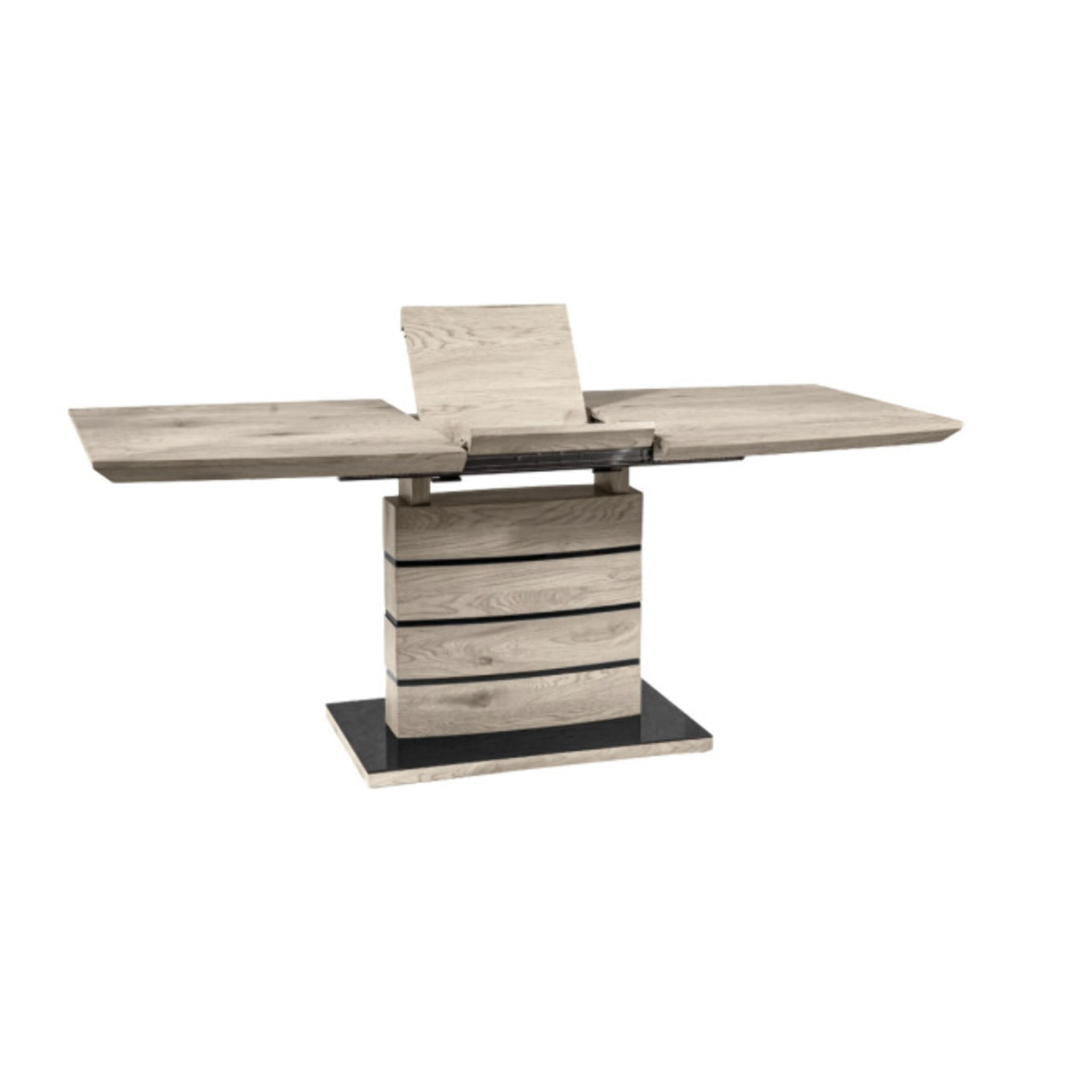 Table de repas extensible 140/180 cm pied central - LEONAR