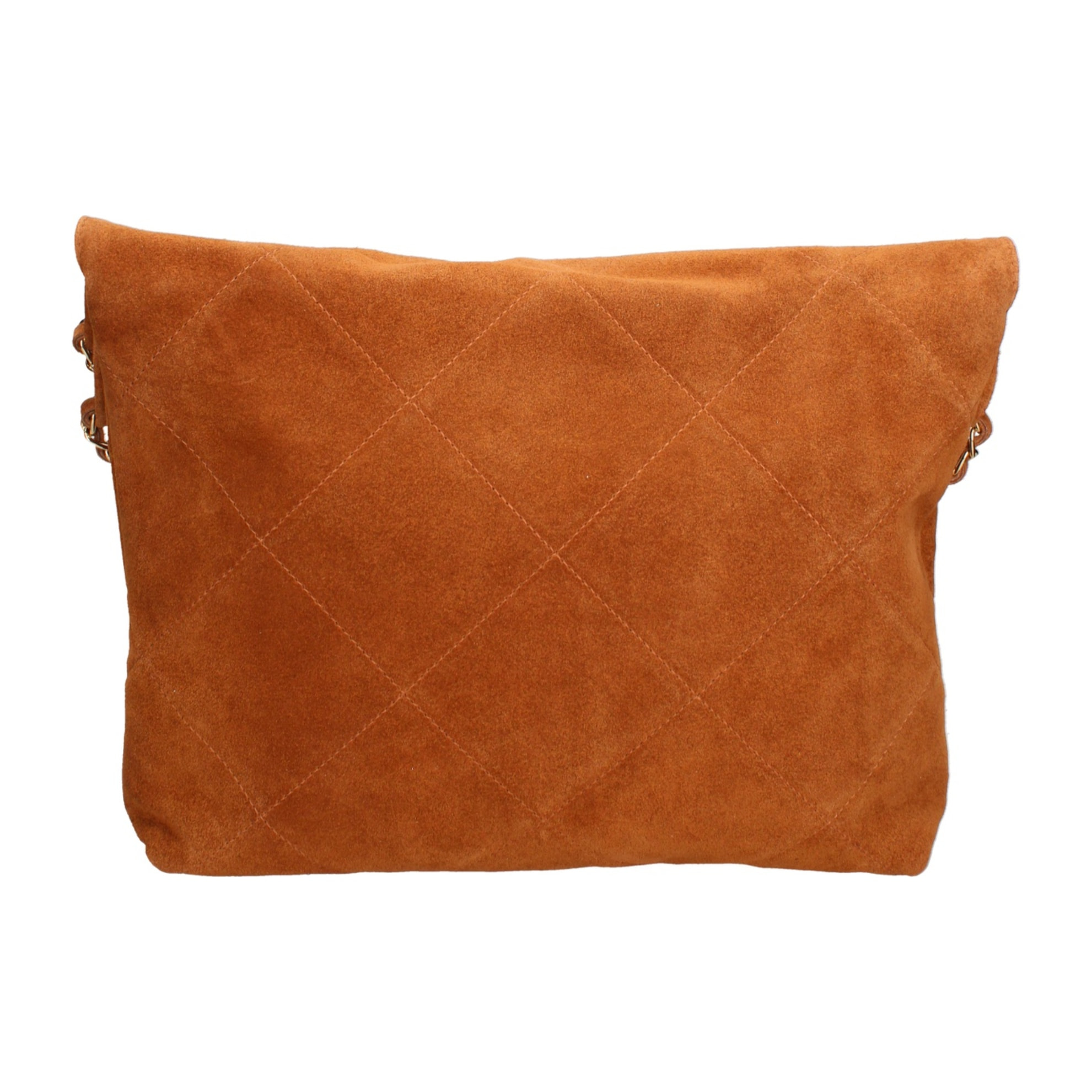 Borsa a spalla da donna Made in Italy - Modello Celeste Elite - Pelle scamosciata - 32.0 x 34.0 x 6.0 cm