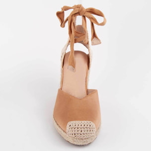 Alpargata De Cuña - Marron - Altura: 8 Cm
