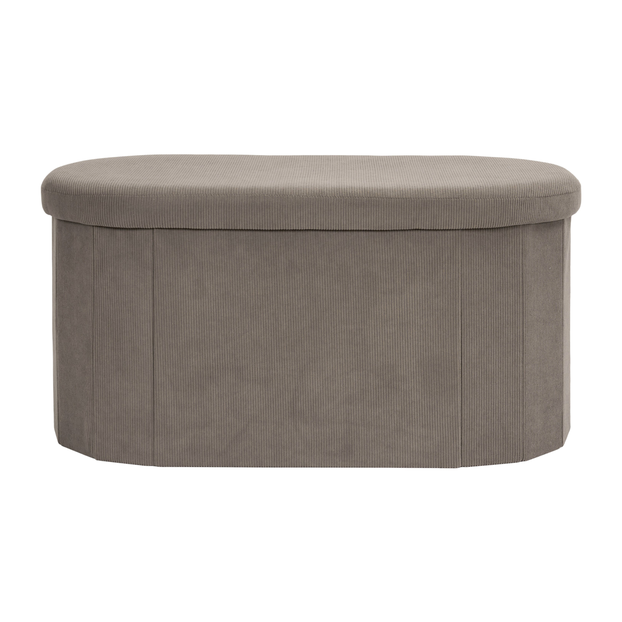 Coffre Banc Pliable - HOME DECO FACTORY - Jules - Tissu Côtelé - Marron