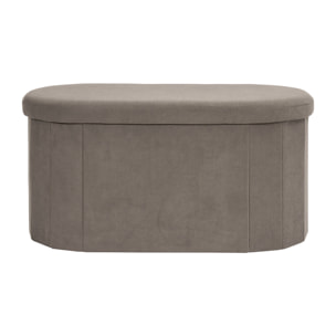 Coffre Banc Pliable - HOME DECO FACTORY - Jules - Tissu Côtelé - Marron