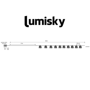 Guirlande solaire NOYA 10 LED 8M