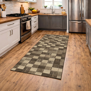 CASSESE HOME Passatoia/Tappeto Bordato in Poliestere con Retro Antiscivolo in PVC Made in Italy_Dec.1078