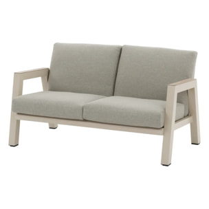 Canapé de jardin "Axiome" argile 2 places en aluminium et polyester