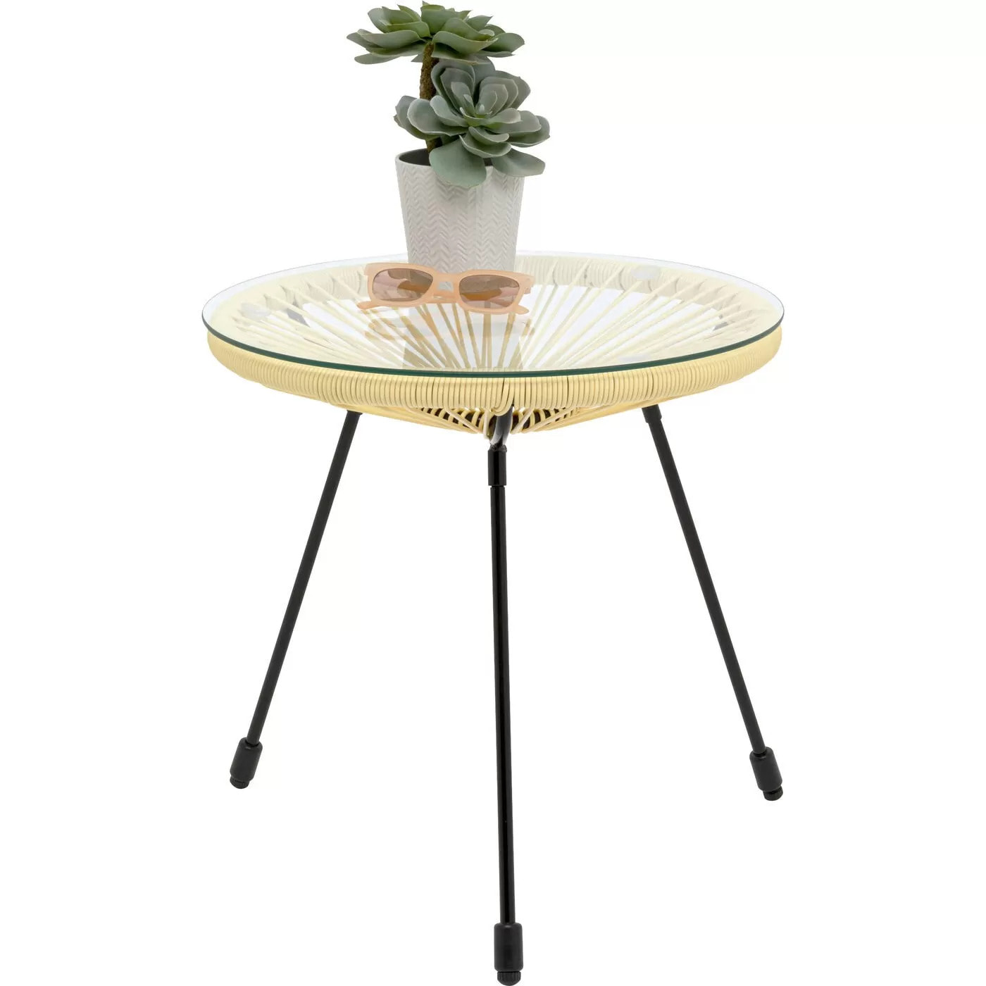 Table d'appoint Acapulco jaune pastel Kare Design