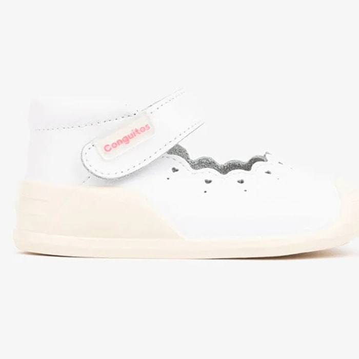 Mary Janes Blancas Primeros Pasos del Bebé Waves