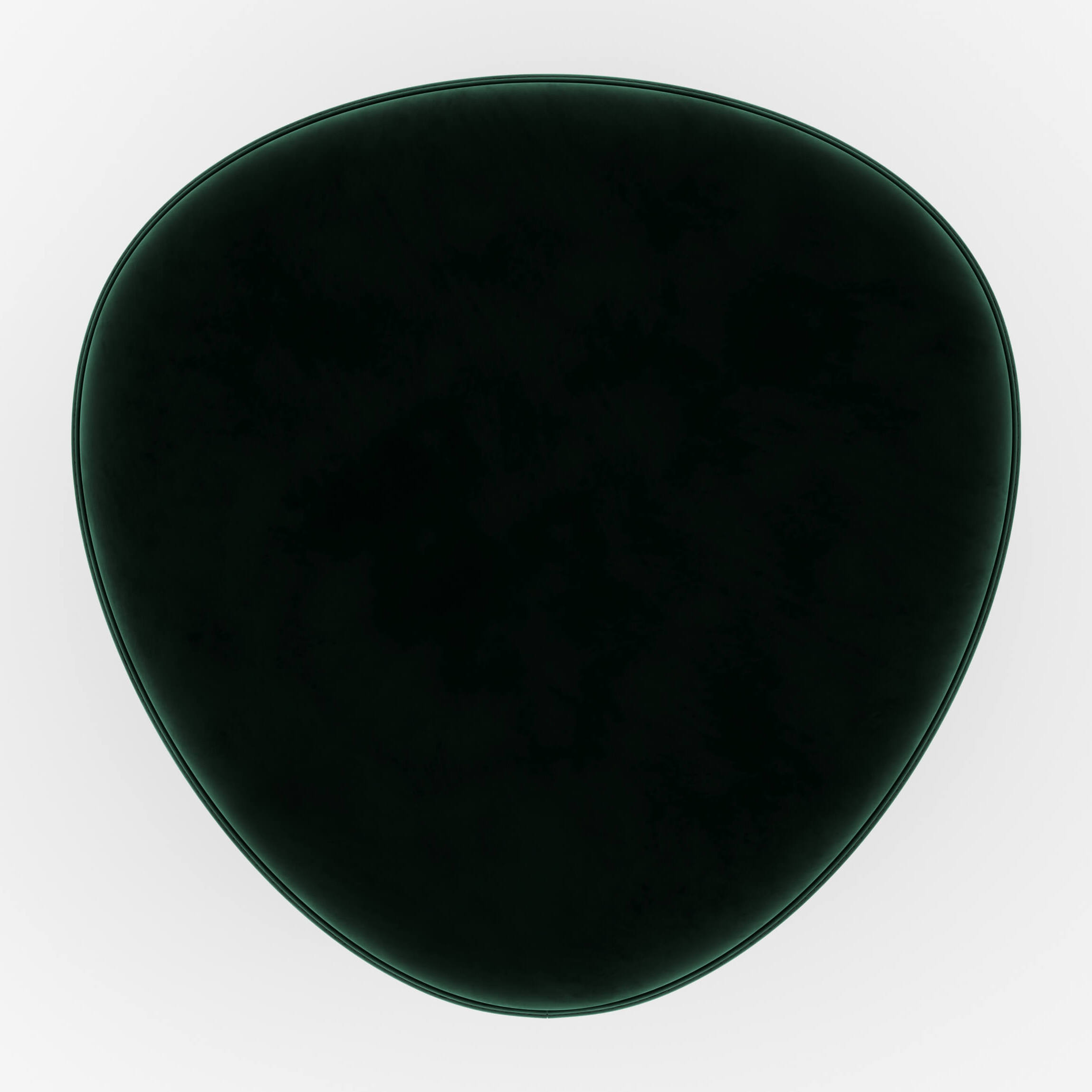Pouf en velours vert - Emmy