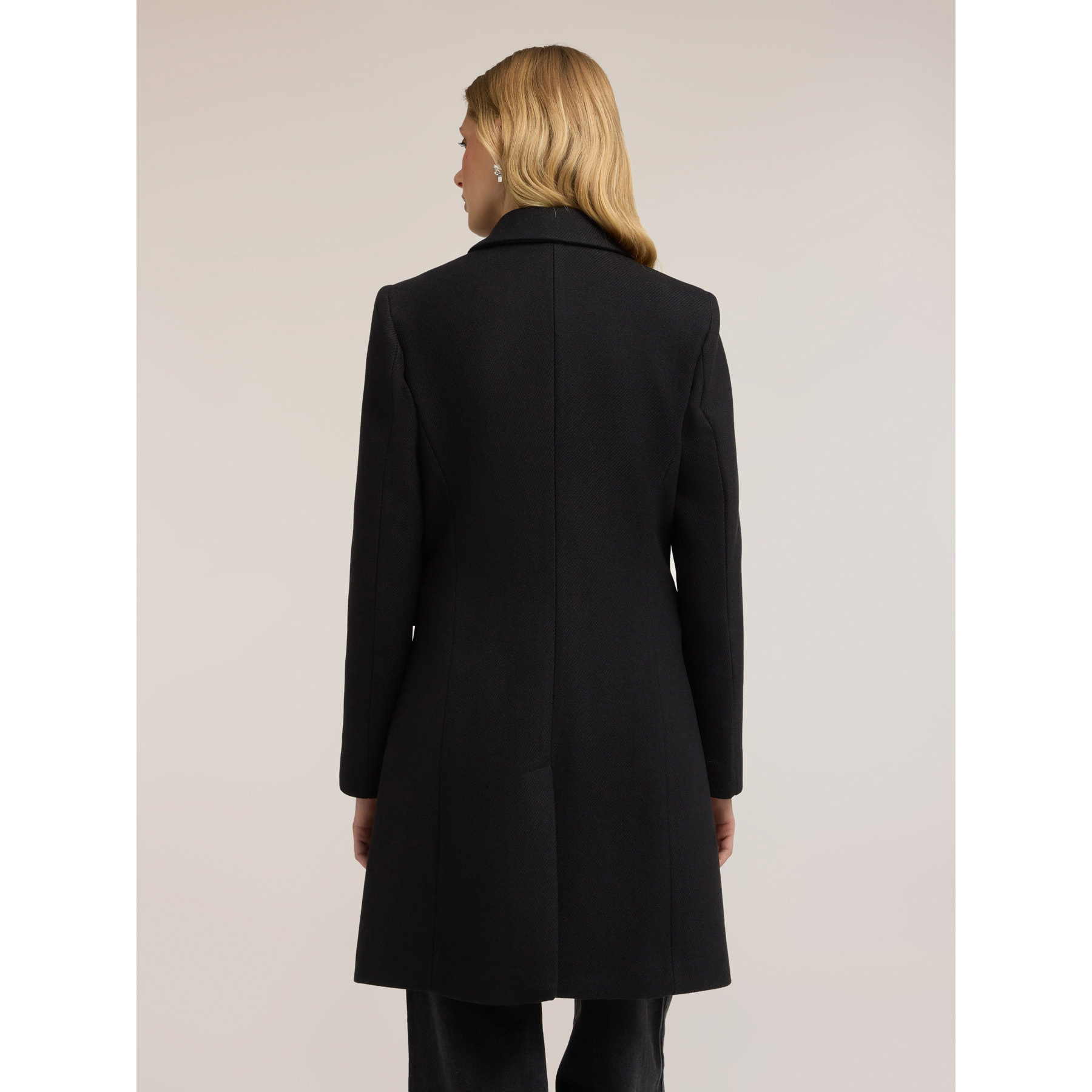 Motivi - Cappotto lungo monopetto - Nero