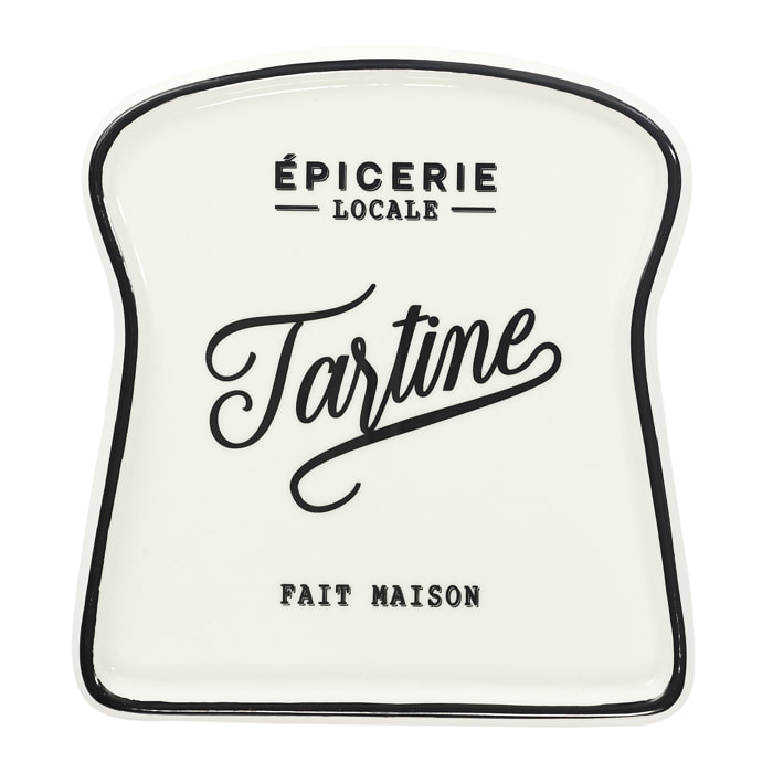 Assiette Toast Bistrot 17x16cm