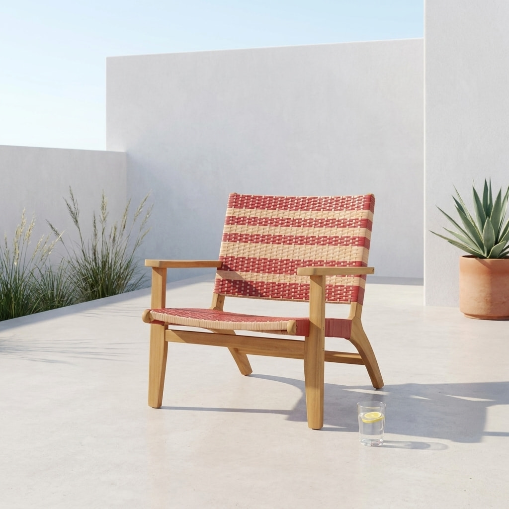 Fauteuil de jardin bois d'acacia et résine GOA