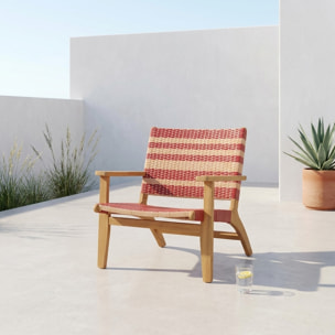 Fauteuil de jardin bois d'acacia et résine GOA