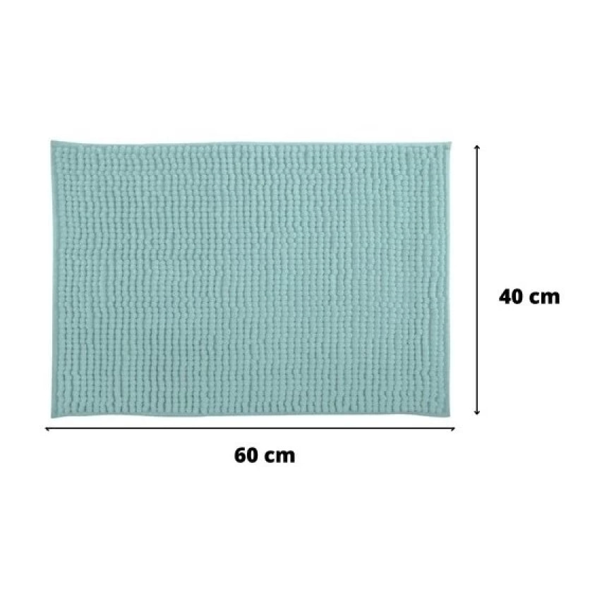 Lot de 2 tapis de bain CHENILLE 40x60 Vert Pastel MSV