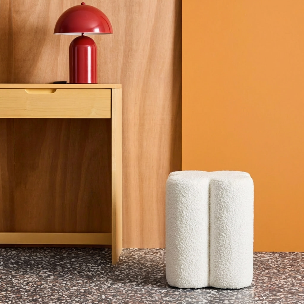 Pouf tabouret trèfle bouclette  CLOVER