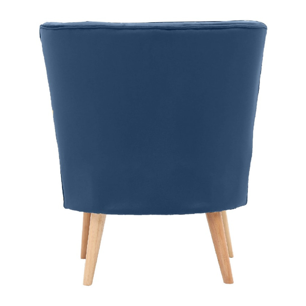 Poltrona We Home Vintage in tessuto blu e gambe oro
