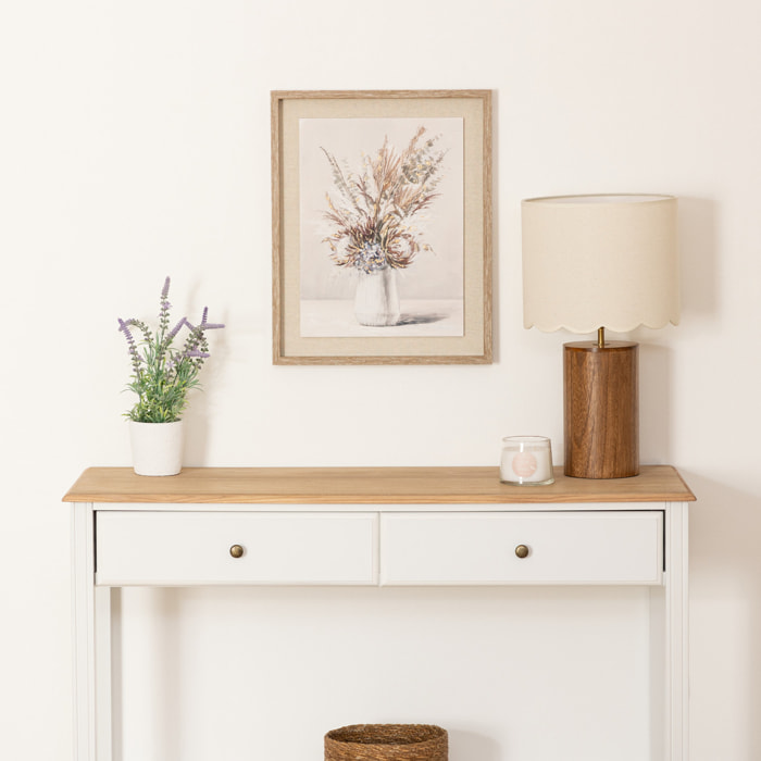 Toile imprimée "Tiana" 40x50cm beige