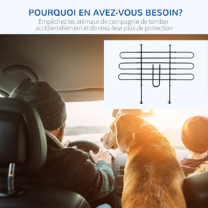 Grille de séparation extensible voiture barrière de sécurité barre réglable pour chien acier noir