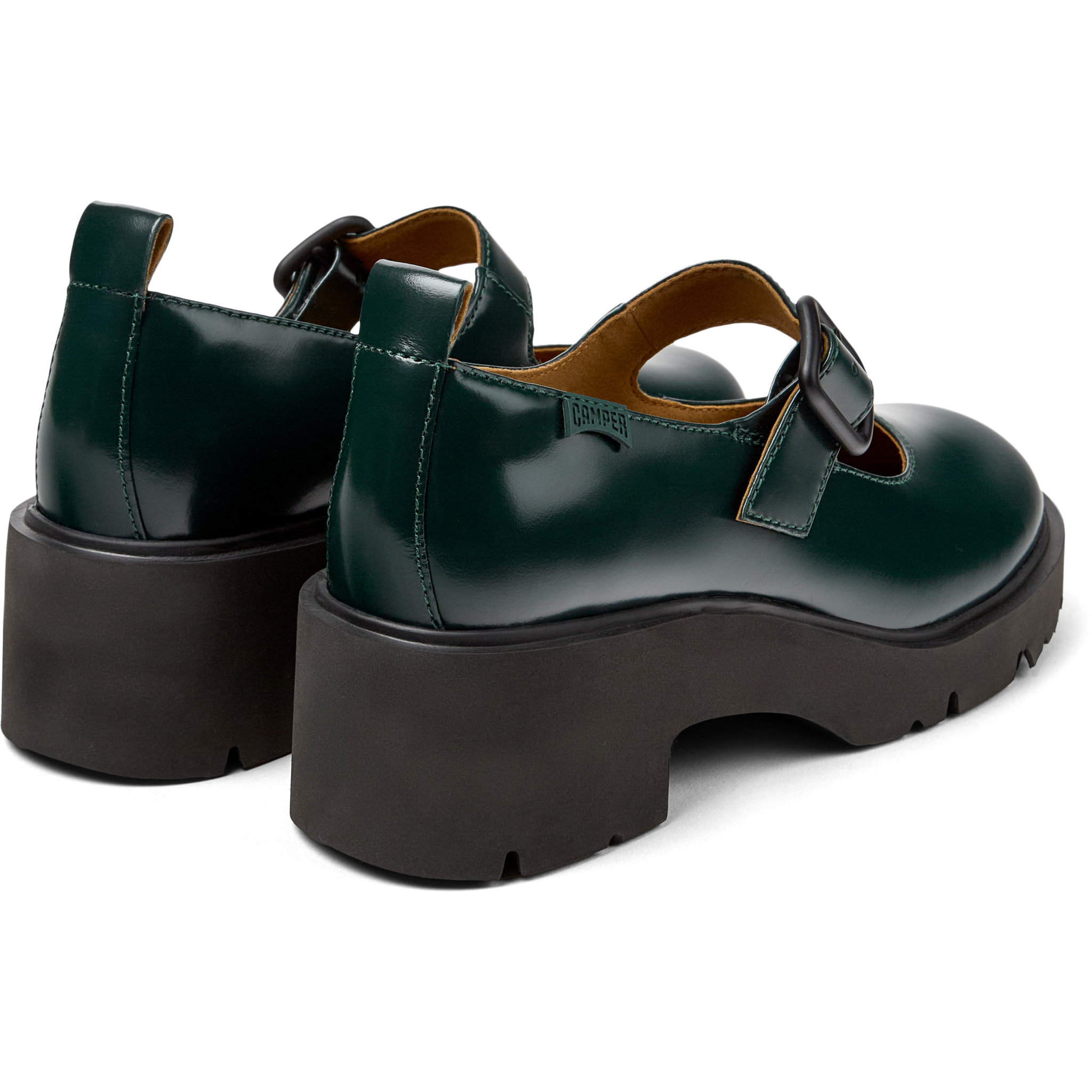 Bailarinas - CAMPER Milah - Verde - Cuero liso