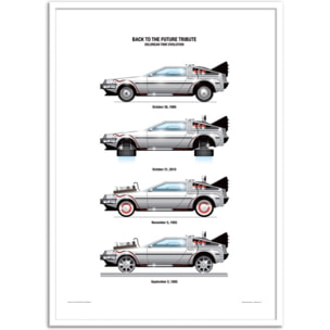 Affiche - DeLorean DMC-12 - Olivier Bourdereau
