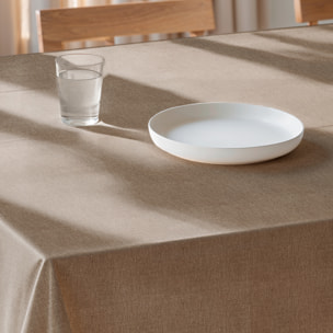 Nappe jacquard unie antitache INDRA TAUPE