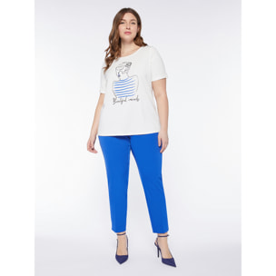 Fiorella Rubino - Pantalón en tejido fluido - Azul aciano