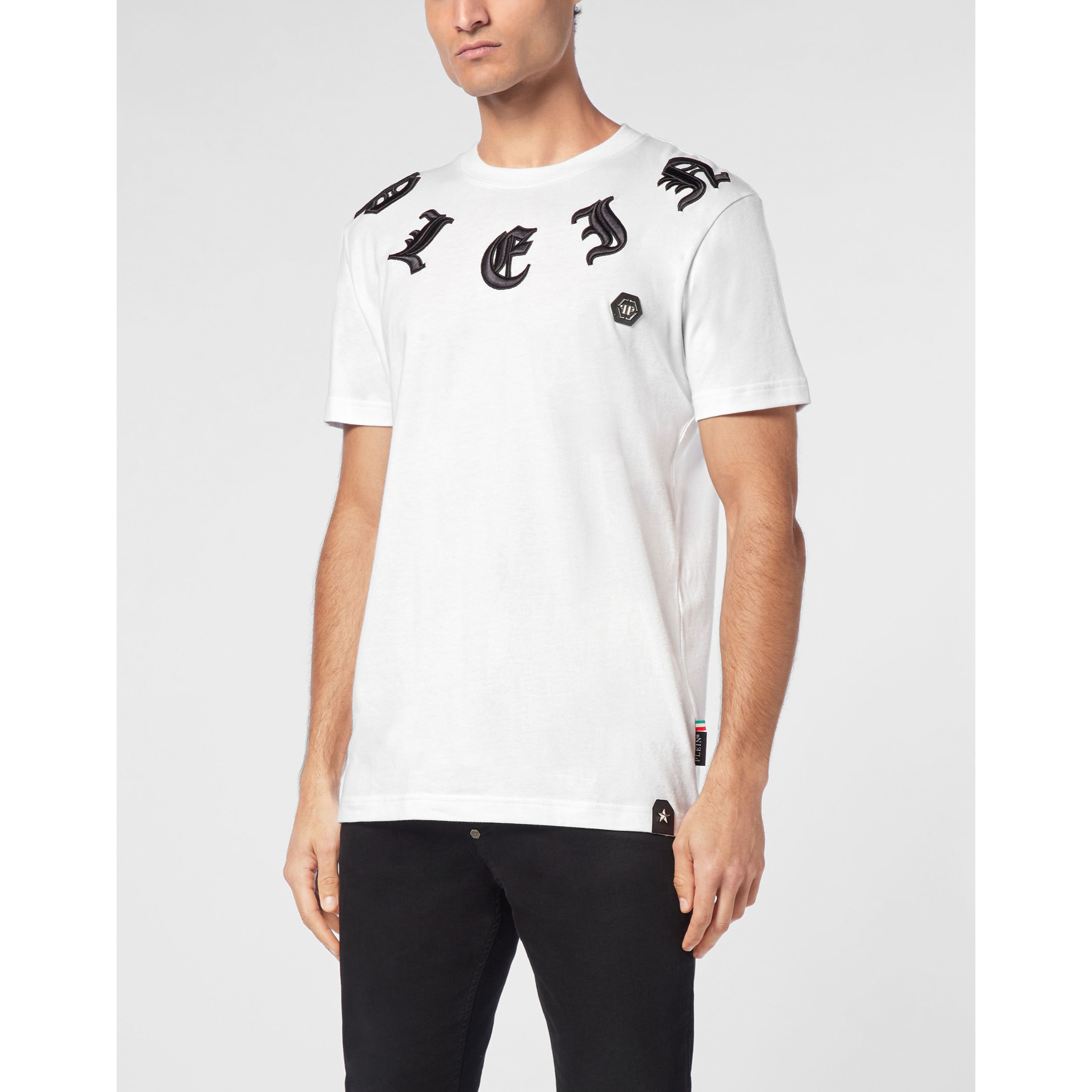 PHILIPP PLEIN Camiseta de cuello redondo y manga corta GOTHIC PLEIN